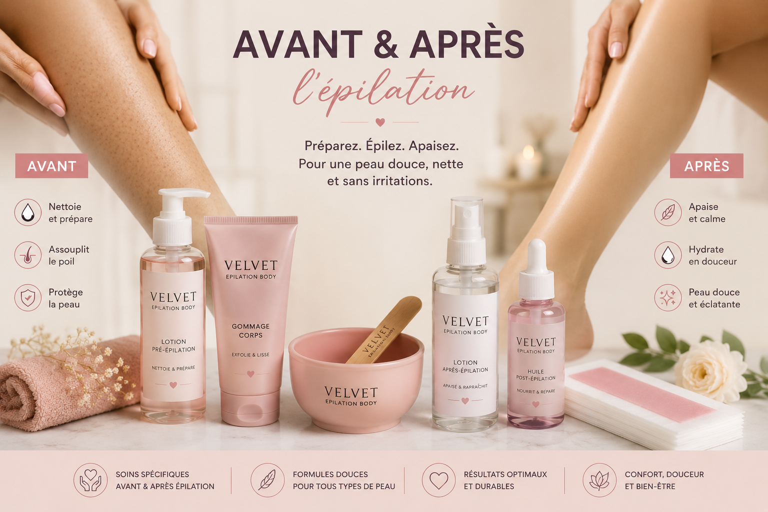 Avant & après l'épilation